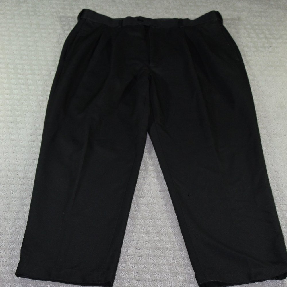 Roundtree & Yorke Easy Care Black Dress Slacks 36x30